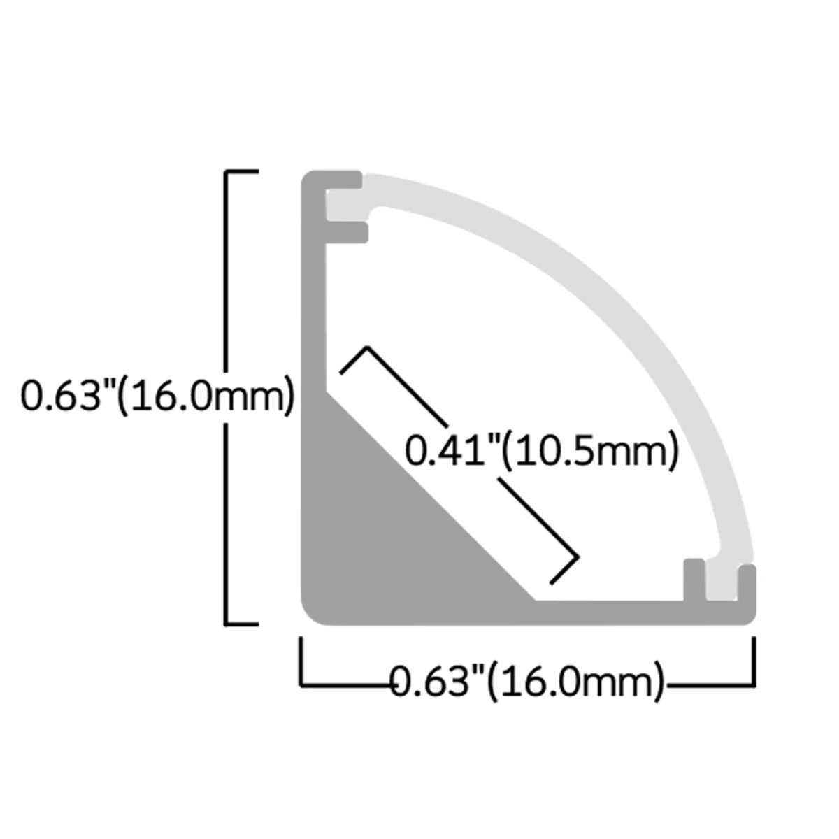 ALUMINUM CHANNEL 8FT, FROSTED DIFFUSER COVER BN254