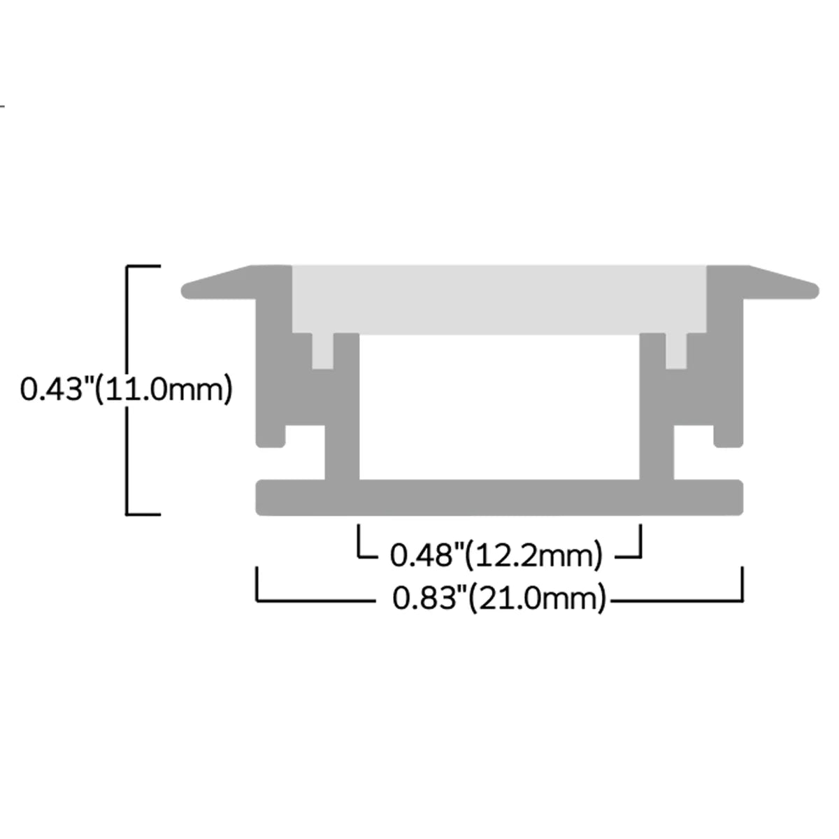 ALUMINUM CHANNEL 8 FT FROSTED DIFFUSER COVER WATERPROOF BN264