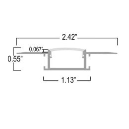 ALUMINUM CHANNEL 8FT, DRYWALL, FROSTED BN
