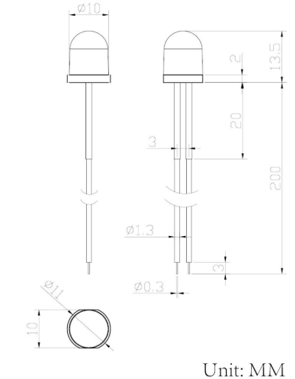 DIODE LED 9V-12V SOLID LIGHT