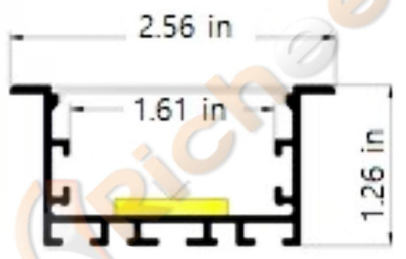ALUMINUM CHANNEL 8FT, 12 9/16" WIDE