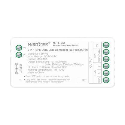 DMX LED Controller (WiFi+2.4G)SPIW5 5 in 1 SPI+
