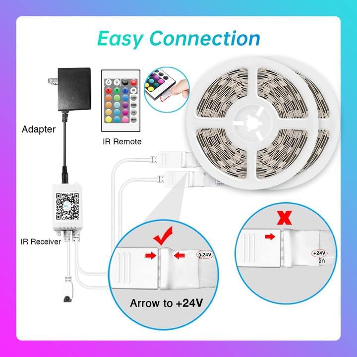 TAPE LIGHT FLEXIBLE LED STRIP LIGHTS 100FT TJOY