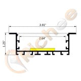 Wide Recessed LED Aluminum Channel w/ Trim