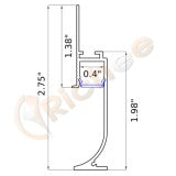 Aluminum Channel Wall Mount Mud-in Accent