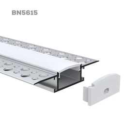 ALUMINUM CHANNEL 8FT, DRYWALL, FROSTED BN