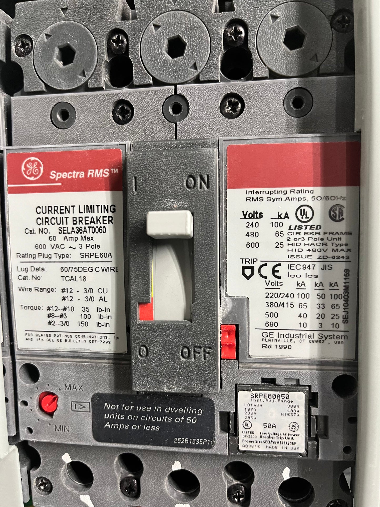 GE DISTRIBUTION 3P 600V 60A