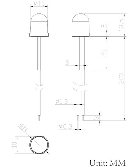 DIODE LED 9V-12V SOLID LIGHT
