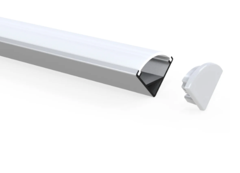 ALUMINUM CHANNEL 8FT, FROSTED DIFFUSER COVER BN254