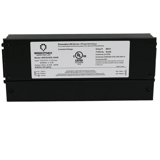 DRIVER 200W 24V ELECTRONIC 100-277V Brightnex