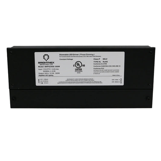 DRIVER 300W 24V ELECTRONIC 100-277V Brightnex