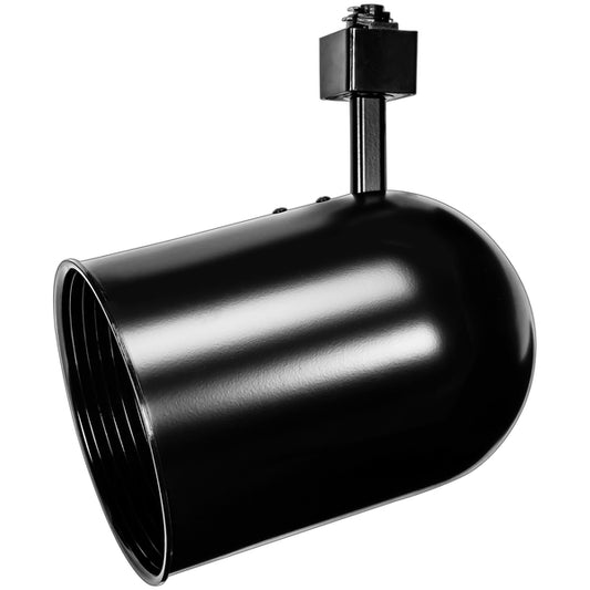 TRACK LIGHT FIXTURE ROUND BLACK CLYLINDER