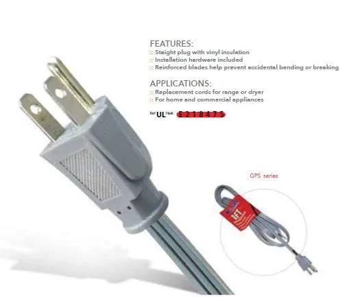 STRAIGHT PLUG GENERAL PURPOSE CORD 6FT